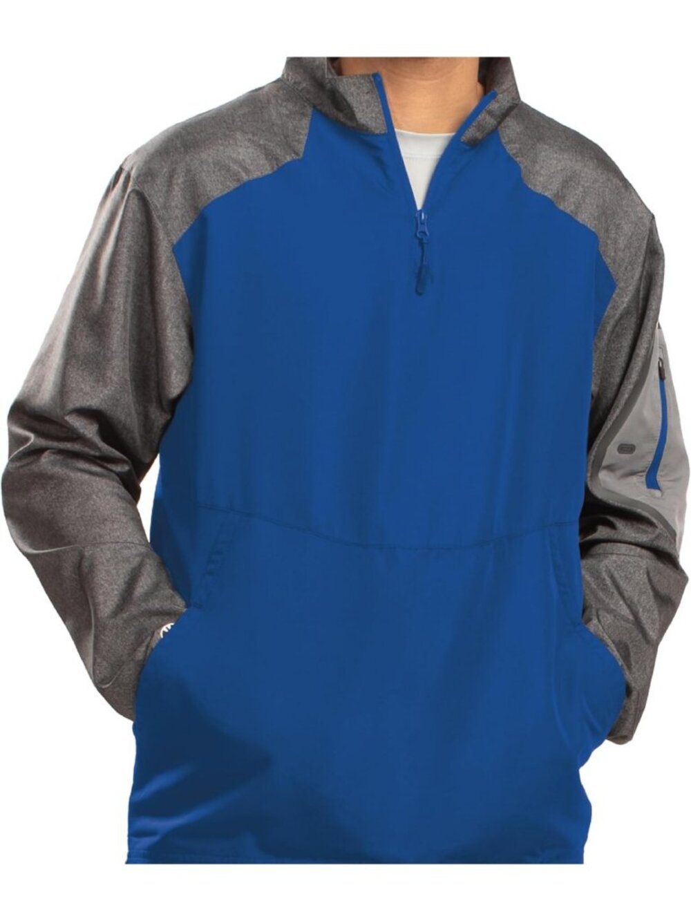 Weather-Resistant Ultra-Light Pullover Jacket - Quarter Zip, Sleeve Pocket